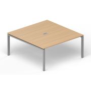 Стол для переговоров LAVORO 140х145 см, акация/алюминий