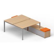 Бенч-система LAVORO 120х290 см, акация/алюминий