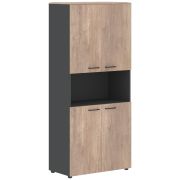 Шкаф высокий JAY JHC 85.4, дуб каньон/антрацит, 856х452х1949 мм