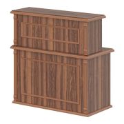 Стойка-ресепшн прямая RAUT 120 см, орех даллас