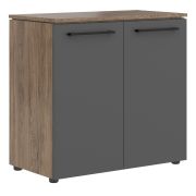 Шкаф с глухими малыми дверьми MORRIS TREND, 85х42, Антрацит/Кария Пальмира