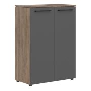 Шкаф с глухими средними дверьми MORRIS TREND, 85х42, Антрацит/Кария Пальмира