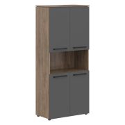 Шкаф высокий MORRIS TREND, 85х42, Антрацит/Кария Пальмира