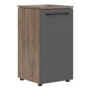 Шкаф колонка с глухой малой дверью MORRIS TREND, 43х42, Антрацит/Кария Пальмира