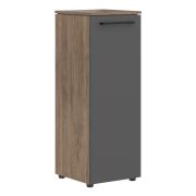 Шкаф колонка с глухой средней дверью MORRIS TREND, 43х42, Антрацит/Кария Пальмира