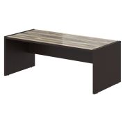 Стол руководителя MORRIS, 200х90, Дуб Базель/Венге Магия