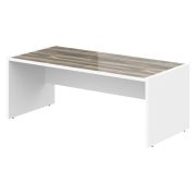 Стол руководителя MORRIS, 200х90, Дуб Базель/Белый