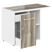 Тумба приставная MORRIS, 100х55, Дуб Базель/Белый