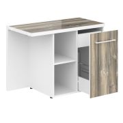 Тумба приставная MORRIS, 100х55, Дуб Базель/Белый