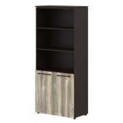 Шкаф-стеллаж MORRIS, 85х42, Дуб Базель/Венге Магия