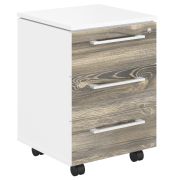 Тумба мобильная MORRIS, 46х45, Дуб Базель/Белый