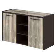 Тумба с фригобаром MORRIS, 140х49, Дуб Базель/Венге Магия