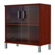 Шкаф со стеклом низкий BORN, Бургунди