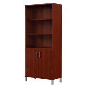 Шкаф-стеллаж с замком BORN, бургунди