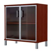 Шкаф со стеклом низкий BORN, Бургунди