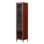 Шкаф со стеклом высокий BORN, бургунди