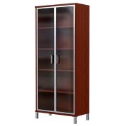 Шкаф со стеклом высокий BORN, бургунди