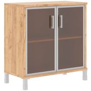 Шкаф со стеклом низкий BORN, Дуб Бофорд