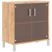 Шкаф со стеклом низкий BORN, Дуб Бофорд