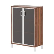 Шкаф средний со стеклом BORN, орех даллас