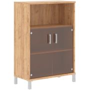 Шкаф со стеклом средний BORN, Дуб Бофорд