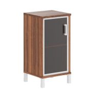 Шкаф со стеклом низкий левый BORN, Орех Даллас