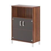 Шкаф со стеклом средний BORN, Орех Даллас