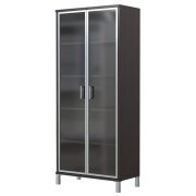 Шкаф со стеклом высокий BORN, венге магия