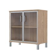 Шкаф со стеклом низкий BORN, Дуб Девон