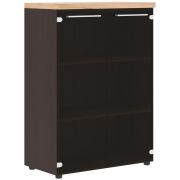 Шкаф средний со стеклом ALTO AMC 85.7, дуб бофорд/венге магия