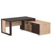 Стол руководителя правый ALTO 190x180, дуб девон/венге магия