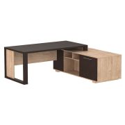 Стол руководителя правый ALTO 210x180, дуб девон/венге магия