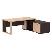 Стол руководителя правый ALTO 210x180, венге магия/дуб девон