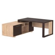Стол руководителя левый ALTO 190x180, дуб девон/венге магия