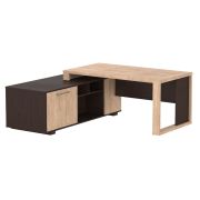 Стол руководителя левый ALTO 190x180, венге магия/дуб бофорд
