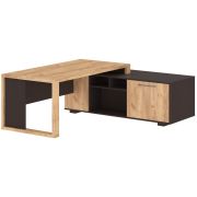 Стол руководителя правый ALTO 210x180, дуб бофорд/венге магия