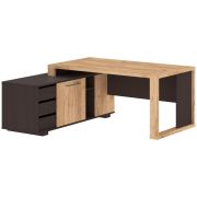 Стол руководителя левый ALTO 175x160, дуб бофорд/венге магия