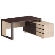 Стол руководителя правый ALTO 175x160, венге магия/дуб бофорд