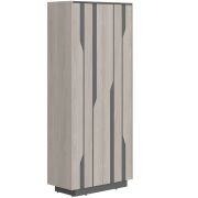 Шкаф LINE СФ-574401, дуб серый/черный графит, 90х43х210 см