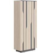 Шкаф LINE СФ-574204, дуб светлый/черный графит, 90х43х210 см