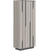 Шкаф LINE СФ-574204, дуб серый/черный графит, 90х43х210 см