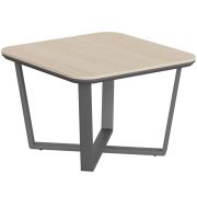 Стол журнальный LINE СФ-571608.1, дуб светлый/черный графит, 75х75х50 см