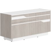 Тумба LINE СФ-572103, дуб серый/белый премиум, 130х43х64.5 см