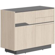 Тумба LINE СФ-572102, дуб светлый/черный графит, 103х43х81.4 см