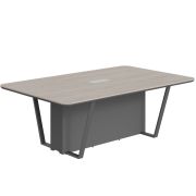 Стол для заседаний LINE СФ-571722.1, дуб серый/черный графит, 220х134х75.4 см