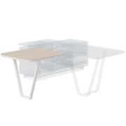 Стол приставной LINE СФ-573409.1, дуб светлый/белый премиум, 92х81х76.2 см