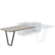 Стол приставной LINE СФ-573415.1, дуб серый/черный графит, 152х81х76.2 см