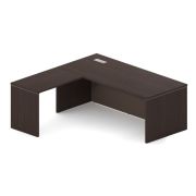 Стол руководителя левый SENSE 230х190 см, мокка/трюфель