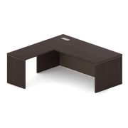 Стол руководителя левый SENSE 190х190 см, мокка/трюфель