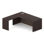 Стол руководителя левый SENSE 210х190 см, мокка/трюфель
